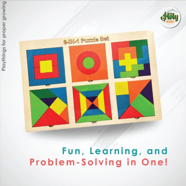 6-in-1 Wooden Puzzle Set for Kids