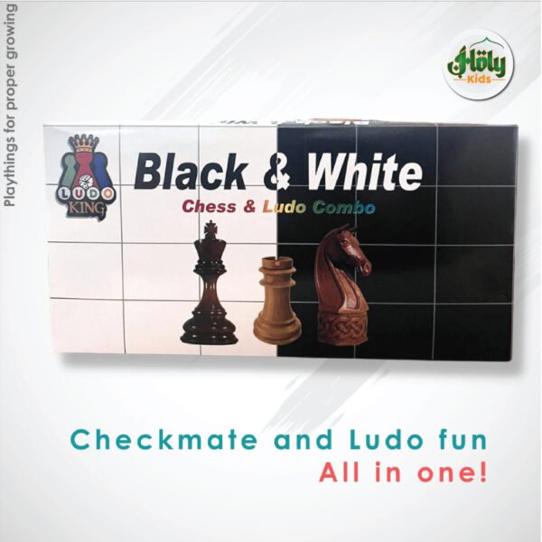 Black & White Chess & Ludo Combo