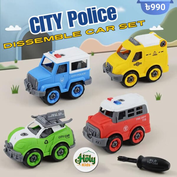 CITY Police Dissemble Car Set – Educational & Interactive Toy for Kids